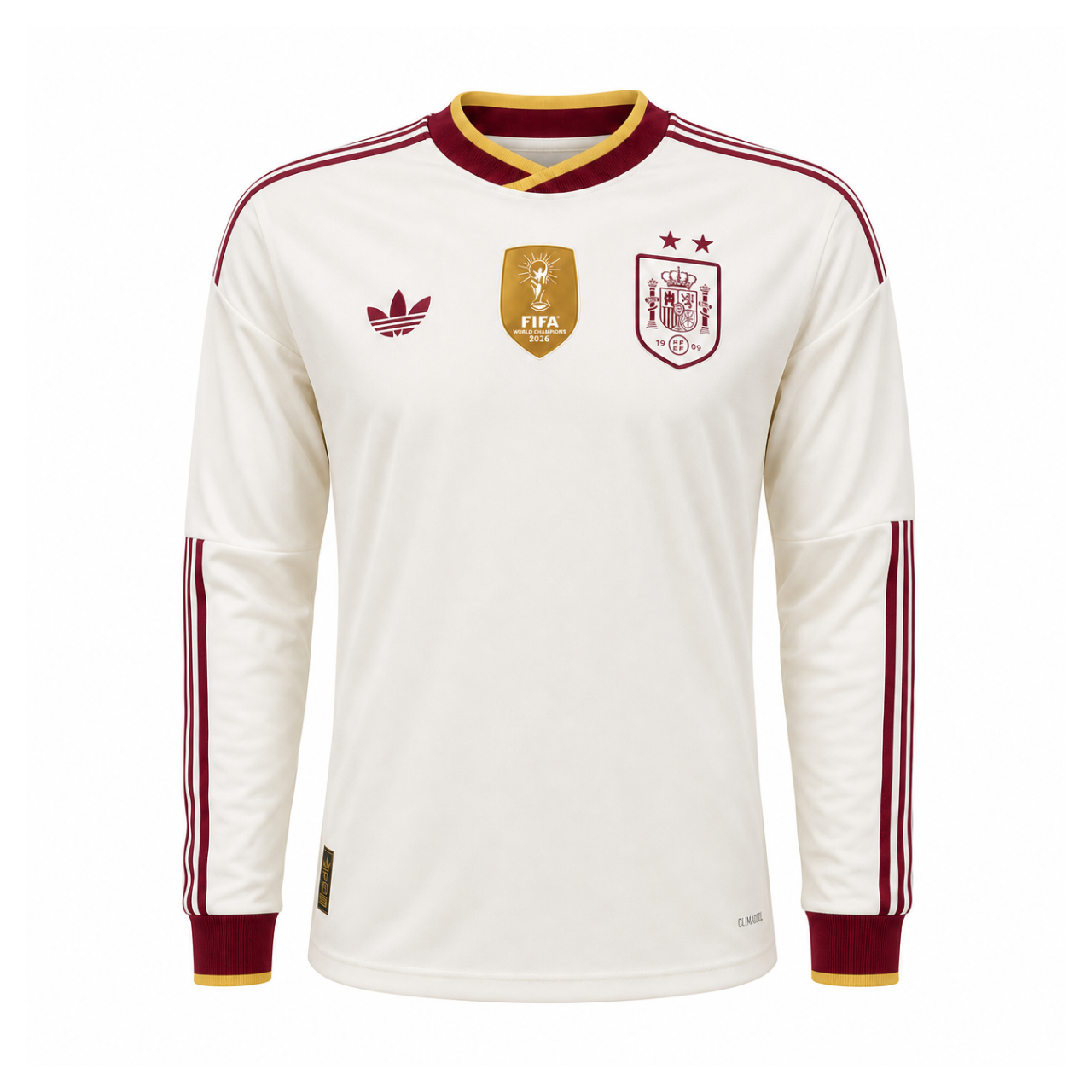 Spain 2026 Away Two Stars Long Sleeve Jersey