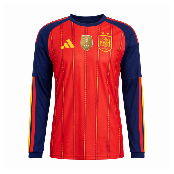 Spain 2026 Home Two Stars Long Sleeve Jersey