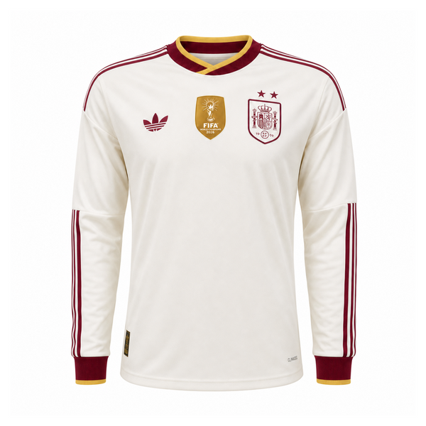 Spain 2026 Away Two Stars Long Sleeve Jersey