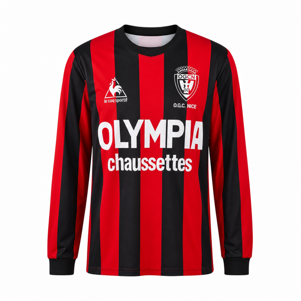 OGC Nice 1977/78 Home Long Sleeve Jersey